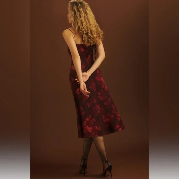 reformation juliette dress in sanguine | midi dress | size 4 - Picture 4 of 8